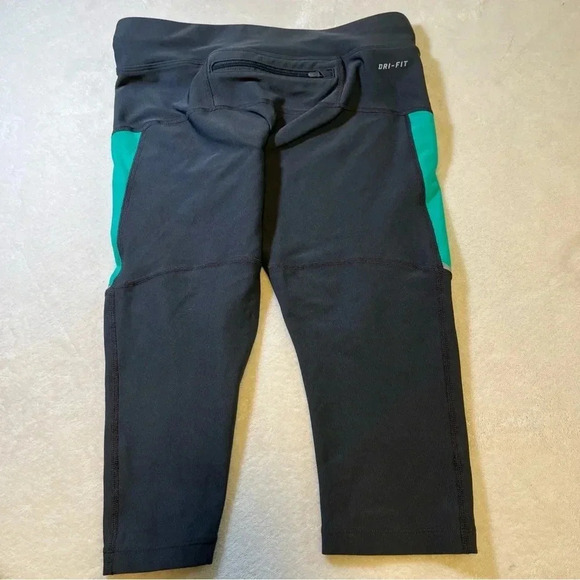 Nike Women’s size XS dry -fit running pants Green & Gray - Picture 6 of 9